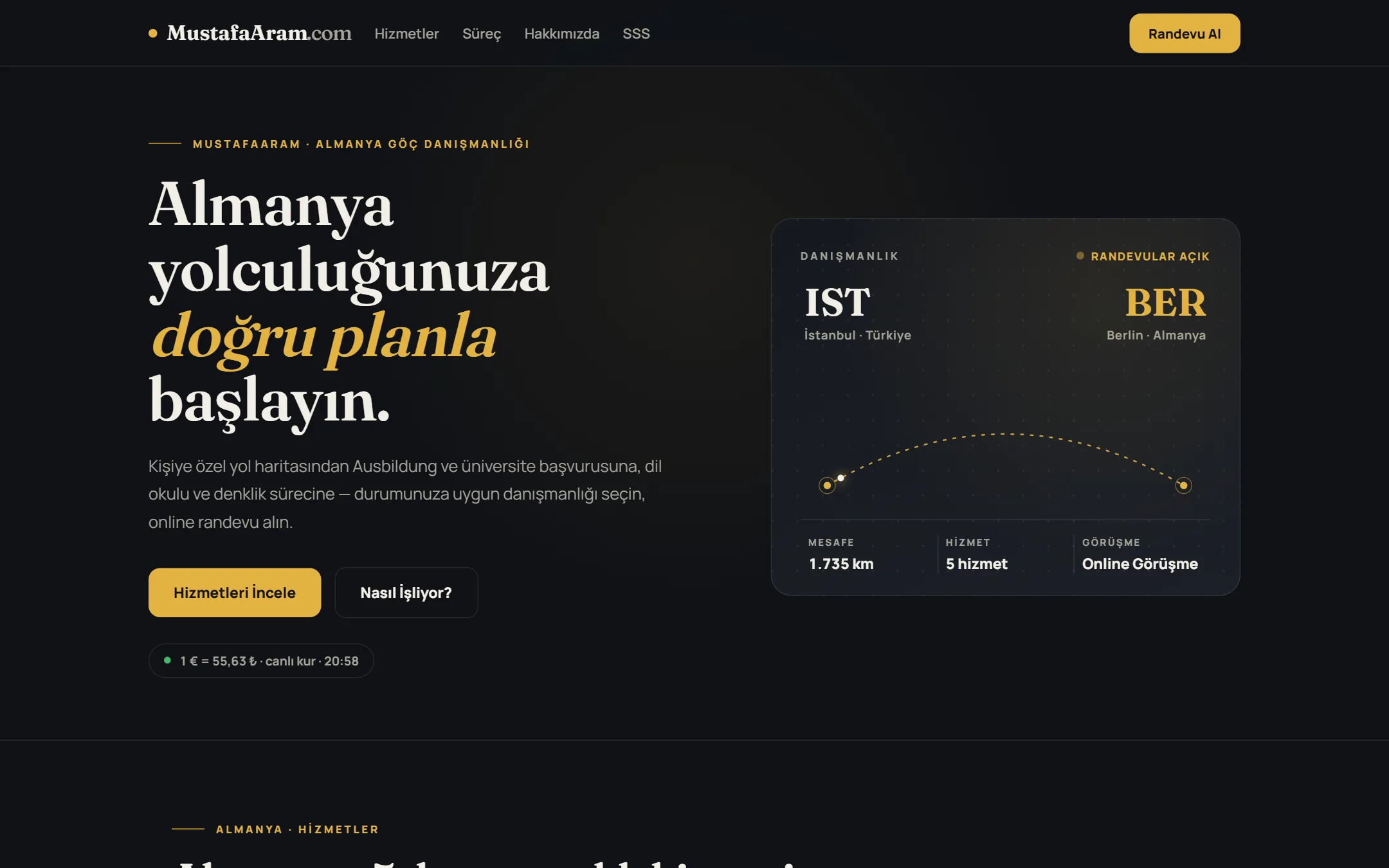 MustafaAram.com masaüstü görünüm